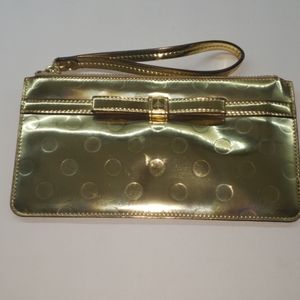 Kate Spade Gold Clutch Wristlet Wallet